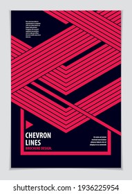 Template for Cover, Placard, Poster, Flyer and Banner Design. Cool geometric vector line background for your design. Minimalistic brochure design. A4 print format.