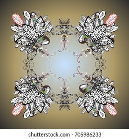 Template for cover, poster, t-shirt or tattoo. Winter coloring pages for adult art therapy. Hand drawn antistress snowflake. Vector illustration.