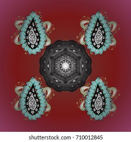 Template for cover, poster, t-shirt or tattoo. Winter coloring pages for adult art therapy. Hand drawn antistress snowflake. Vector illustration.