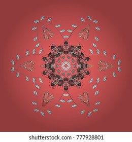 Template for cover, poster, t-shirt or tattoo. Vector illustration. Winter coloring pages for adult art therapy. Hand drawn antistress snowflake.