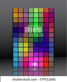 Template Covers for books. Background with mosaics.  Banner in A4 size. Vector.
