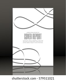 Template Covers for books.Background with abstract lines.  Banner in A4 size. Vector.
