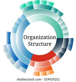 Template for creating infographics consisting of colorful segments of circles