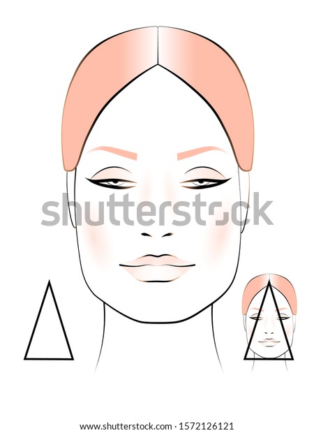 Template Creating Makeup Image Female Face Stock Vector Royalty Free 1572126121
