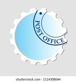 Template for creating promotional products in the form of a postage stamp.