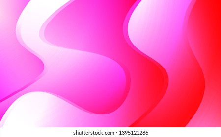 Template Creative Background With Curves Lines. For Cover Page, Landing Page, Banner. Colorful Vector Illustration.