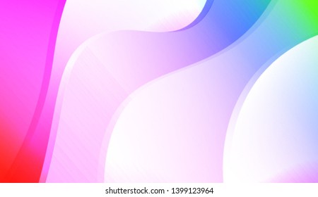 Template Creative Background With Curves Lines. For Cover Page, Landing Page, Banner. Colorful Vector Illustration.