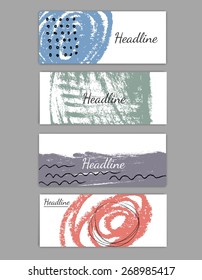 Template. Creative trendy grunge card. Hand Drawn pastel chalk textures. Invitation card.
