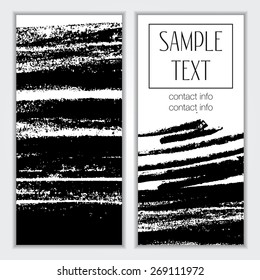 Template. Creative trendy grunge card. Hand Drawn pastel chalk textures. Vector