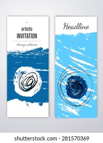 Template. Creative trendy grunge card. Hand Drawn pastel chalk textures. Invitation card.