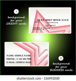 template credit and business card in one style can be used as any background