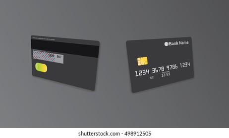 Set Credit Cards Vector Mockups Isolated Stock Vector (Royalty Free ...