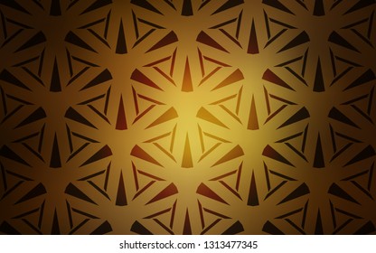  template with crystals, triangles. Decorative design in abstract style with triangles. Pattern for booklets, leaflets