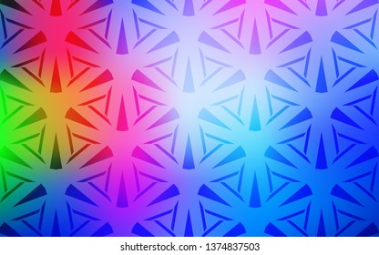  template with crystals, triangles. Glitter abstract illustration with triangular shapes. Template for wallpapers.