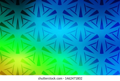  template with crystals, triangles. Modern abstract illustration with colorful triangles. Smart design for your adverts.