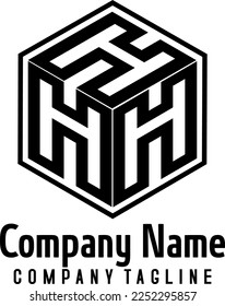 Muster-Würfel-Logo für das Firmenlogo durch Anfangsbuchstabe von Alfabetical abcd