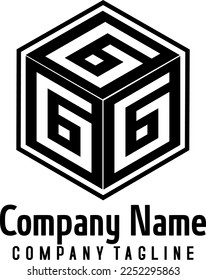 Template  cube logo for company brnading logo by initial Letter  of Alfabetical abcd