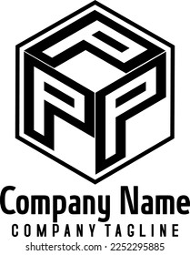 Template  cube logo for company brnading logo by initial Letter  of Alfabetical abcd