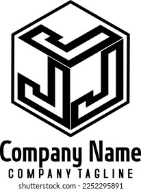Muster-Würfel-Logo für das Firmenlogo durch Anfangsbuchstabe von Alfabetical abcd