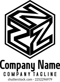 Logo del cubo de plantilla para el logotipo de la marca de la empresa por letra inicial de Alfabetical abcd