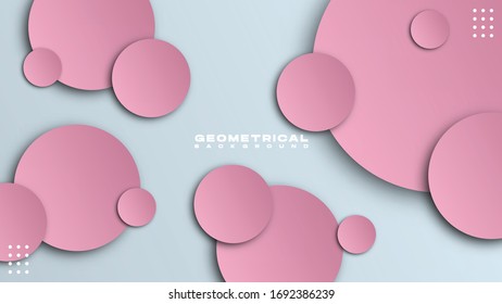 Template cut out 3d circle effect style vector illustration for greeting card booklet book cover poster banner invitation
