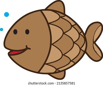 Template of cute ocean fish