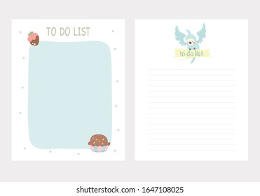 Template cute vector design of a notebook.