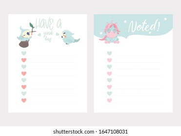 Template cute vector design of a notebook.