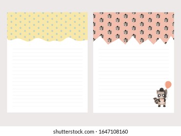 Template cute vector design of a notebook.