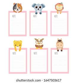 Template cute vector design of a notepad.
