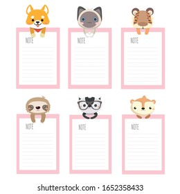 Template cute vector design of a notepad.

