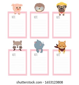 Template cute vector design of a notepad.
