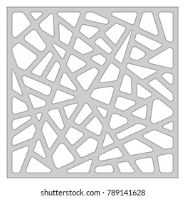 Template for cutting. Abstract line pattern. Laser cut. Ratio 1:1. Vector illustration.