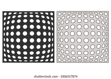 Template for cutting. Geometric circle pattern. Laser cut. Ratio 1:1. Vector illustration.