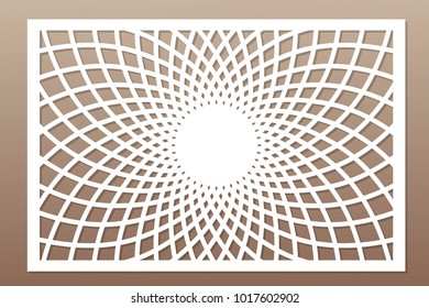 Template for cutting. Mandala, Arabesque pattern. Laser cut. Ratio 2:3. Vector illustration.