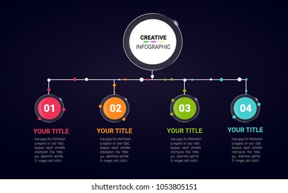 Template for cycle diagram, graph, presentation and round chart. Business concept with 7 equal options, parts, steps or processes. Startup layout for your project.