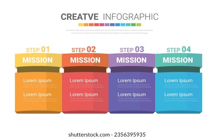 Template for cycle diagram, graph, presentation and round chart. Business concept with 4 equal options, parts, steps or processes. Startup layout for your project. EPS Vector.