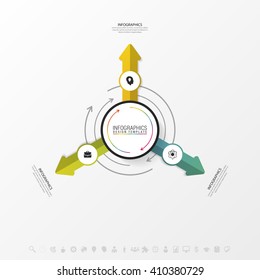 Template for cycling diagram, graph, presentation and round chart. Business concept. Vector illustration