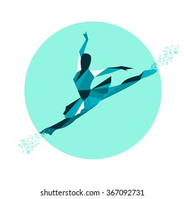 Template dance school logo design, flyer, invitation, declaration