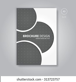 template with dark concept brochure or book / clean brochure flyer template for book design