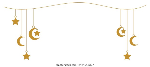 Template for decorating a banner for Ramadan Kareem. Modern vector image for design.