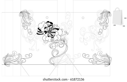 Template for decorative bag