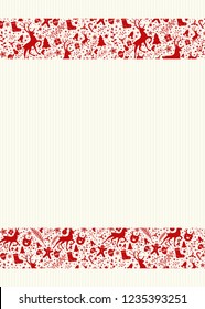 Template of decorative Christmas background. Vector.