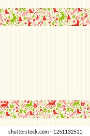 Template of decorative Christmas background. Vector.