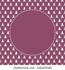 Template of decorative Christmas background. Vector.