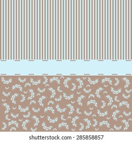 Template with decorative flower. Vector image.