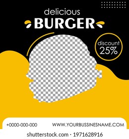 Template for delicious burger discount