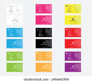 template dental business card vector