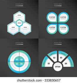 template design 4 item   blue color