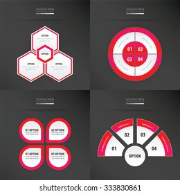 template design 4 item   neon pink color